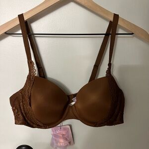 NWT Savage X Fenty Lace Detail Demi Bra– 38B Brown
